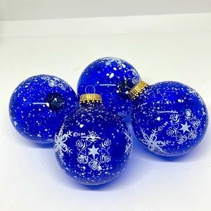 Christmas By Krebb Snowflakes and Stars Ornaments. Set of 4